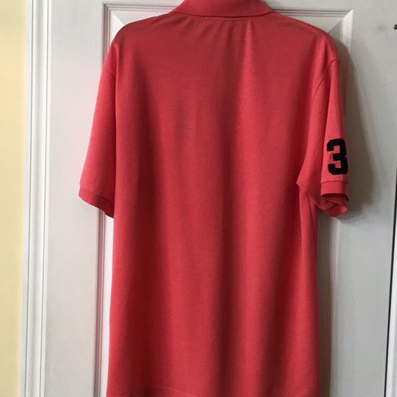 Polo Ralph Lauren Men’s Salmon colored Polo Shirt with large Black Pony Logo XL - Picture 7 of 8